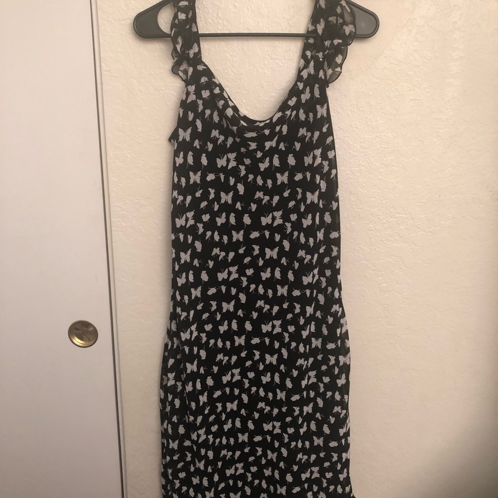 Black butterfly dress